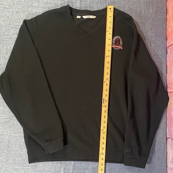 Cutter & Buck Joe Morgan Invitational V-Neck Pullover XL Black Pima Cotton Golf - Picture 7 of 11